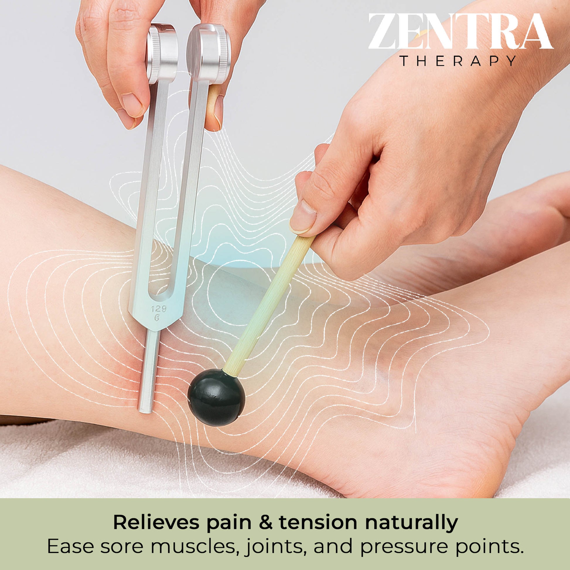 128Hz Weighted Tuning Fork for Healing & Pain Relief
